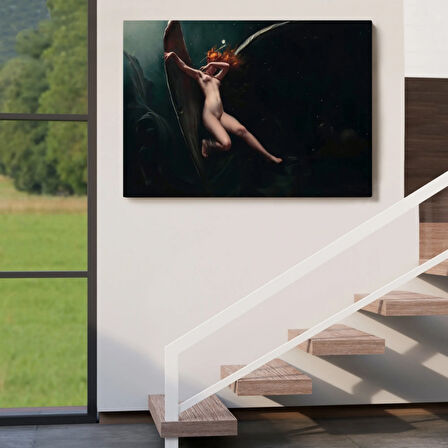 Yıldızlar Altında Bir Peri Klasik Dekoratif Kanvas Tablo, Duvar Dekoru 5383