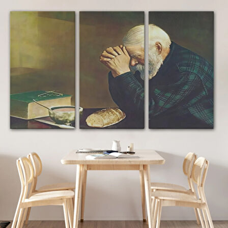 Dua Eden Adam ve Ekmek, Enstrom Grace Dekoratif Kanvas Tablo, Duvar Dekoru 5393