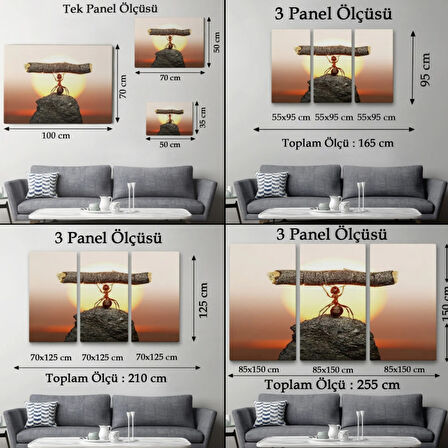 Ağacı Kaldıran Güçlü Karınca, Motivasyon Dekoratif Kanvas Tablo, Duvar Dekoru 5397