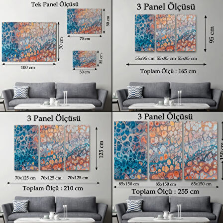 Renkli Mozaik Cam Sanatsal Dekoratif Kanvas Tablo, Duvar Dekoru 5399