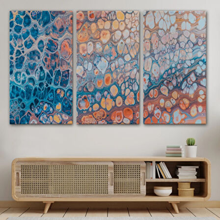 Renkli Mozaik Cam Sanatsal Dekoratif Kanvas Tablo, Duvar Dekoru 5399