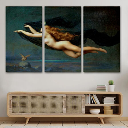 Klasik Sanat La Nuit by Auguste Raynaud Dekoratif Kanvas Tablo, Duvar Dekoru 5406