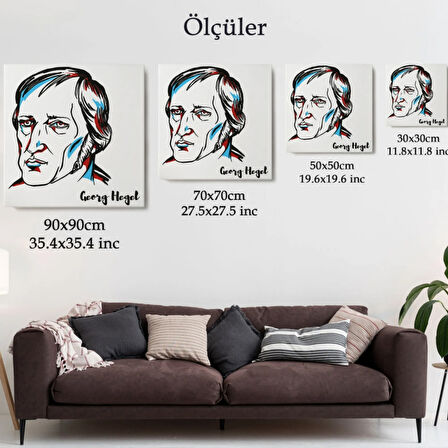 Georg Wilhelm Friedrich Hegel Alman Filozof Dekoratif Kanvas Tablo, Duvar Dekoru 5819