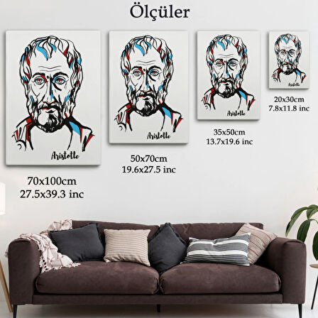 Filozof Aristoteles Dekoratif Kanvas Tablo, Duvar Dekoru 5919