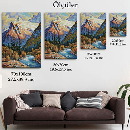 Yağlıboya Görünüm Rusya Soçhi Nehri Dekoratif Kanvas Tablo, Duvar Dekoru 5935