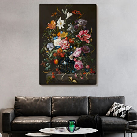 Yağlıboya Görünüm Çiçekler Dekoratif Kanvas Tablo, Duvar Dekoru 5941