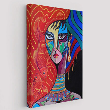 Zarif Kadın Portre Dekoratif Kanvas Tablo, Duvar Dekoru 5945