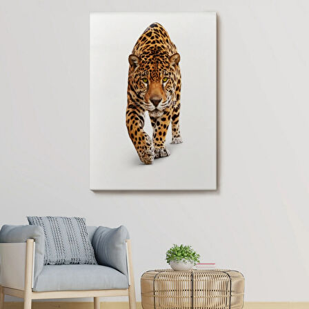 Vahşi Leopar Hayvan Temalı Dekoratif Kanvas Tablo, Duvar Dekoru 5957