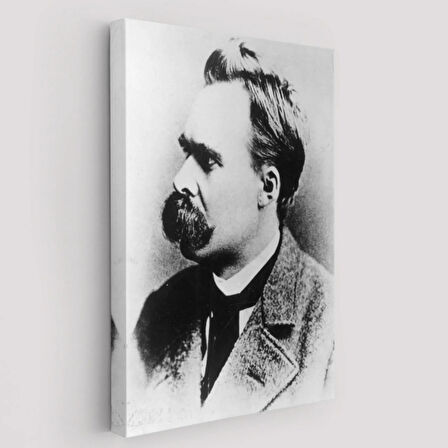 Friedrich Nietzsche Alman Filozof Siyah Beyaz Dekoratif Kanvas Tablo, Duvar Dekoru 5963