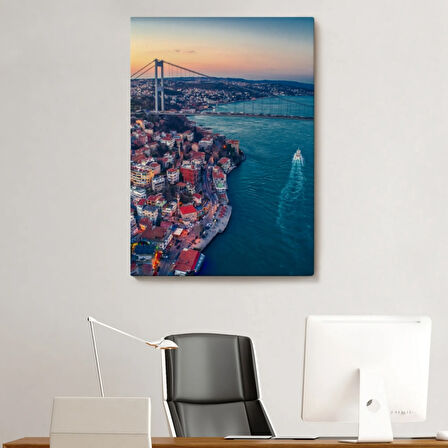 Kuş Bakışı Boğaziçi Dekoratif Kanvas Tablo, Duvar Dekoru 5971