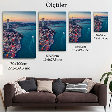Kuş Bakışı Boğaziçi Dekoratif Kanvas Tablo, Duvar Dekoru 5971