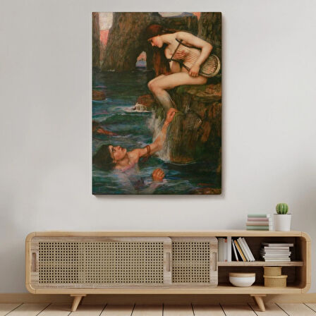 1849-1917 John William Waterhouse Ressam Dekoratif Kanvas Tablo, Duvar Dekoru 6029