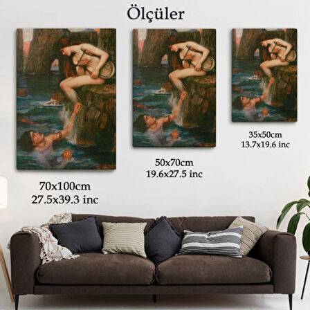 1849-1917 John William Waterhouse Ressam Dekoratif Kanvas Tablo, Duvar Dekoru 6029