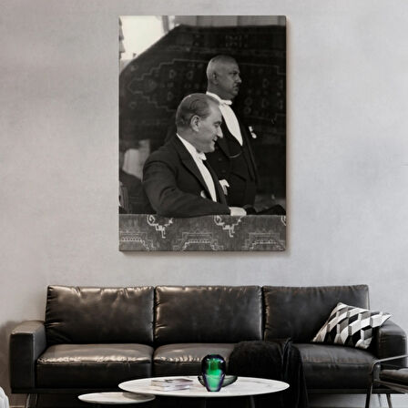 Mustafa Kemal Atatürk ve Karizması Dekoratif Kanvas Tablo, Duvar Dekoru 6052