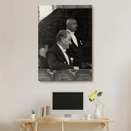 Mustafa Kemal Atatürk ve Karizması Dekoratif Kanvas Tablo, Duvar Dekoru 6052