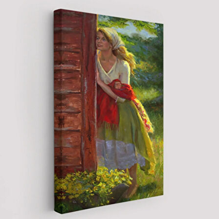 Amerikan Köylü Eseri Michelle Murray Dekoratif Kanvas Tablo, Duvar Dekoru 6097