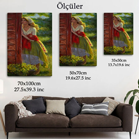 Amerikan Köylü Eseri Michelle Murray Dekoratif Kanvas Tablo, Duvar Dekoru 6097