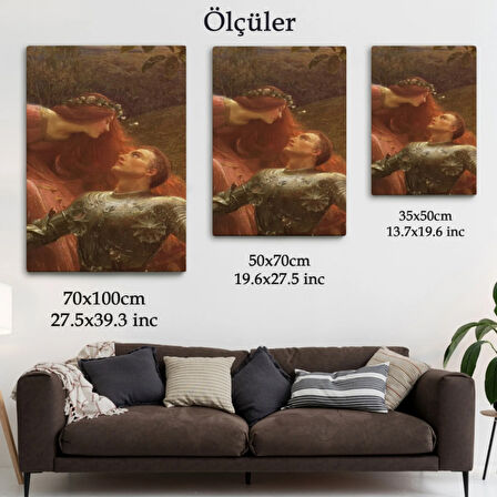 Merhametsiz Kadın Eseri Dekoratif Kanvas Tablo, Duvar Dekoru 6098