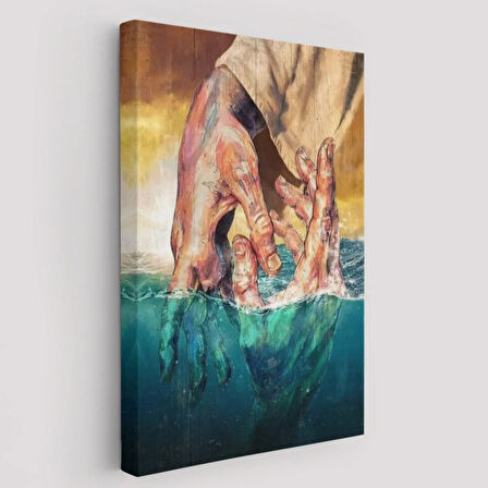 İsa'nın Yardımı Dekoratif Kanvas Tablo, Duvar Dekoru 6116