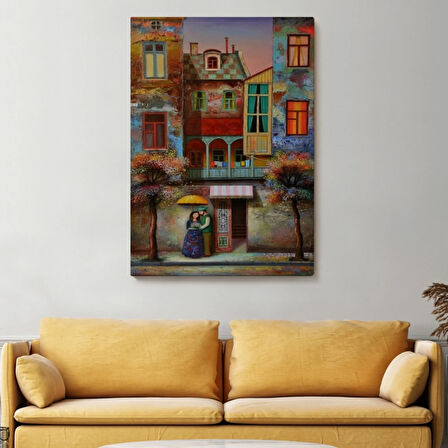 Aşık Çift Sevgilier Dekoratif Kanvas Tablo, Duvar Dekoru 6179