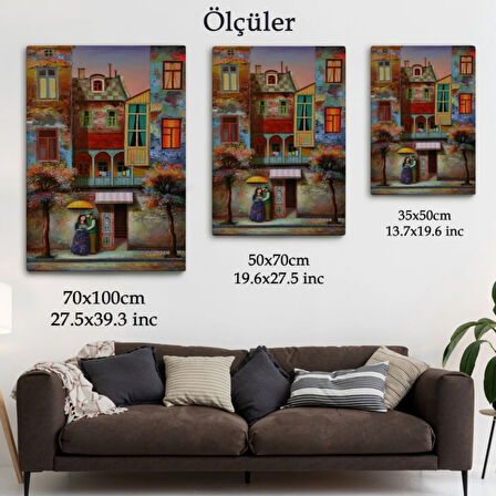 Aşık Çift Sevgilier Dekoratif Kanvas Tablo, Duvar Dekoru 6179