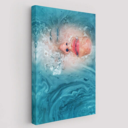 Sualtı ve Kadın Dekoratif Kanvas Tablo, Duvar Dekoru 6202