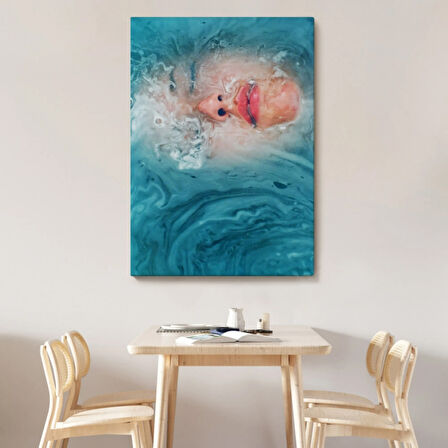 Sualtı ve Kadın Dekoratif Kanvas Tablo, Duvar Dekoru 6202