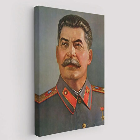 Sovyetler Birliği Diktatörü Joseph Stalin Dekoratif Kanvas Tablo, Duvar Dekoru 6203