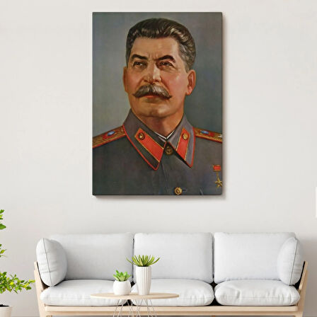 Sovyetler Birliği Diktatörü Joseph Stalin Dekoratif Kanvas Tablo, Duvar Dekoru 6203