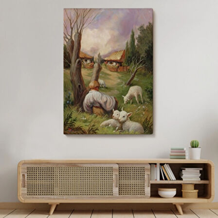 Sürreal Nasıl Bakarsan Öyle Görürsün Dekoratif Kanvas Tablo, Duvar Dekoru 6226