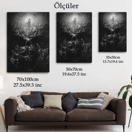 Hristiyanlığın Paganizme Karşı Zaferi Dekoratif Kanvas Tablo, Duvar Dekoru 6245