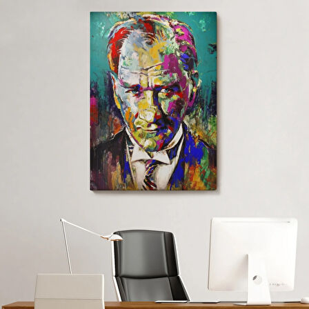 Mustafa Kemal Atatürk Dekoratif Kanvas Tablo, Duvar Dekoru 6327