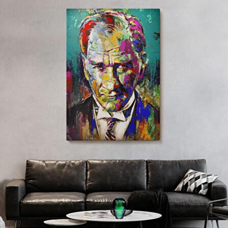 Mustafa Kemal Atatürk Dekoratif Kanvas Tablo, Duvar Dekoru 6327