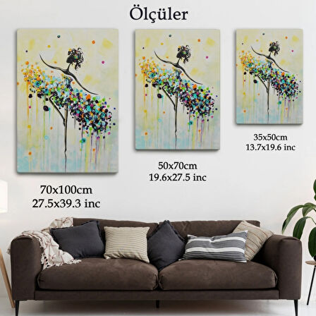 Dans Eden Kadın Modern Dekoratif Kanvas Tablo, Duvar Dekoru 6332