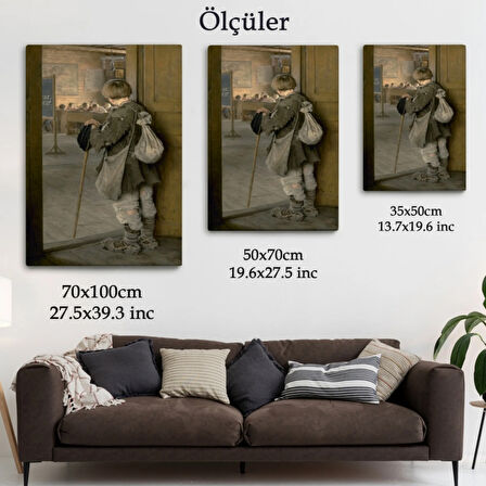 Sınıfın Kapısında Eseri Bogdanov Belsky Dekoratif Kanvas Tablo, Duvar Dekoru 6341