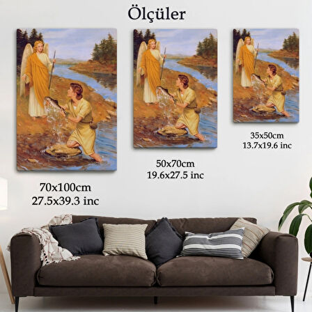 Başmelek Aziz Raphael Dekoratif Kanvas Tablo, Duvar Dekoru 6360