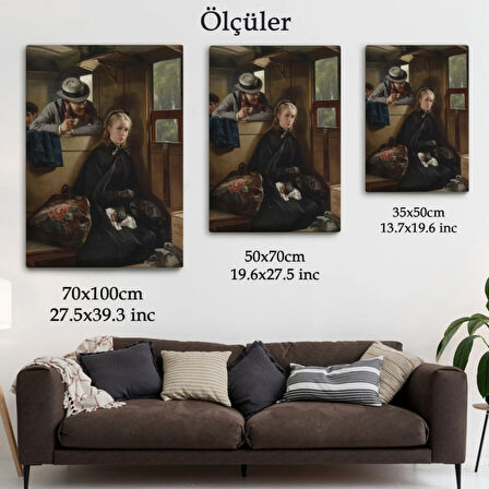 Taciz Eden Adam Eseri Berthold Woltzeien Dekoratif Kanvas Tablo, Duvar Dekoru 6365