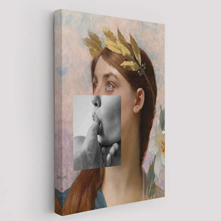 Komik, Antik Yunan Rönesans Eseri Dekoratif Kanvas Tablo, Duvar Dekoru 6366