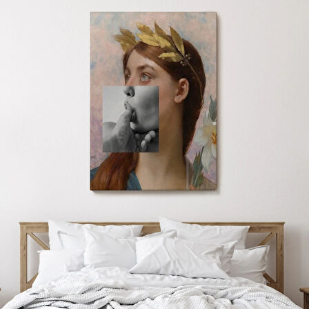 Komik, Antik Yunan Rönesans Eseri Dekoratif Kanvas Tablo, Duvar Dekoru 6366