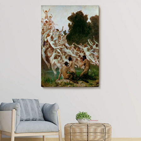 Oreads Eseri William-Adolphe Bouguereau Dekoratif Kanvas Tablo, Duvar Dekoru 6370