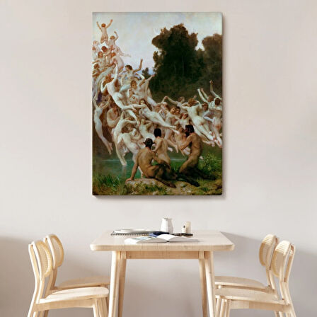 Oreads Eseri William-Adolphe Bouguereau Dekoratif Kanvas Tablo, Duvar Dekoru 6370