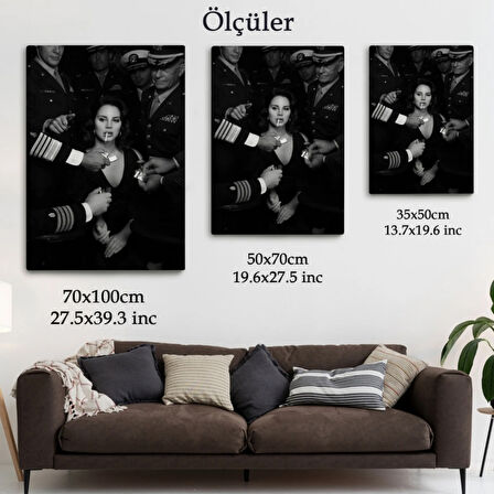 Lana Del Rey ve Güzelliği Dekoratif Kanvas Tablo, Duvar Dekoru 6372