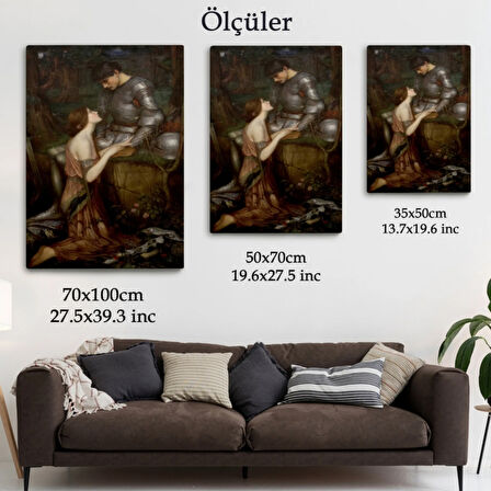 Asker ve Lamia Dekoratif Kanvas Tablo, Duvar Dekoru 6393