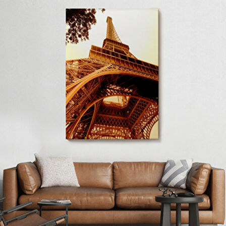 Eyfel Kulesi ile Paris Dekoratif Kanvas Tablo, Duvar Dekoru 6405