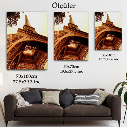 Eyfel Kulesi ile Paris Dekoratif Kanvas Tablo, Duvar Dekoru 6405
