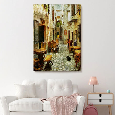 Beautiful Street Güzel Sokak Modern Dekoratif Kanvas Tablo, Duvar Dekoru 6406