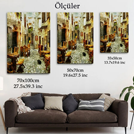 Beautiful Street Güzel Sokak Modern Dekoratif Kanvas Tablo, Duvar Dekoru 6406