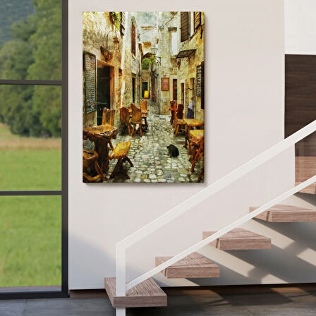 Beautiful Street Güzel Sokak Modern Dekoratif Kanvas Tablo, Duvar Dekoru 6406