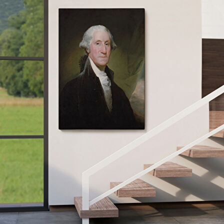 George Washington ABD Kurucusu Dekoratif Kanvas Tablo, Duvar Dekoru 6411