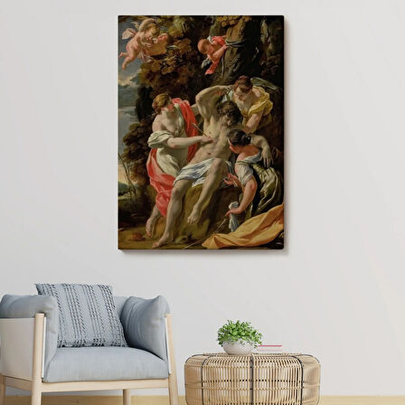 Alessandro Turchi Saint Sebastian Dekoratif Kanvas Tablo, Duvar Dekoru 6412